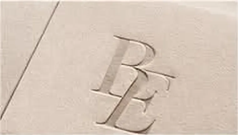 Blind-embossed monogram